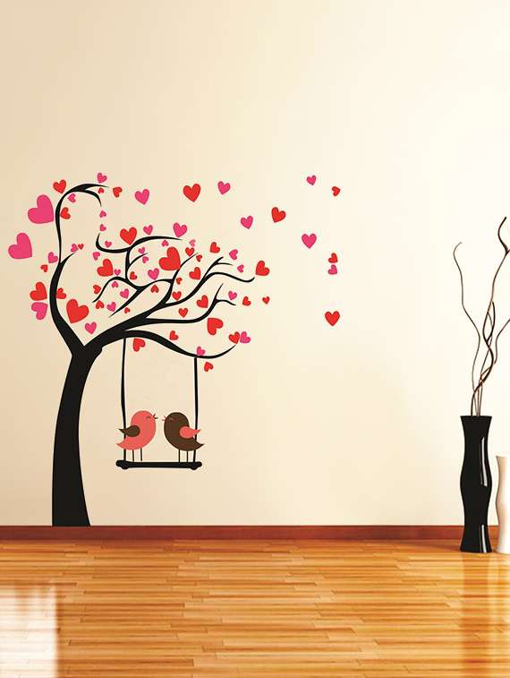 tree birds wall sticker for living room 