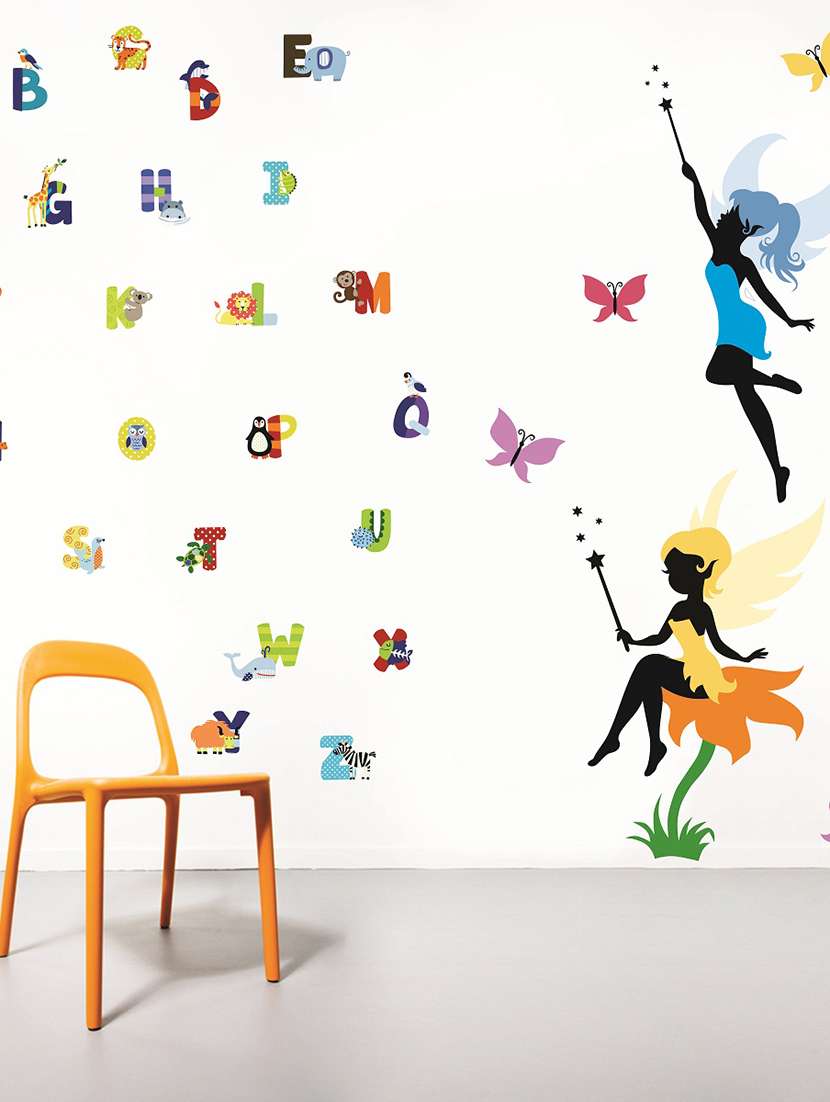 abcd and angel wall sticker for living room  