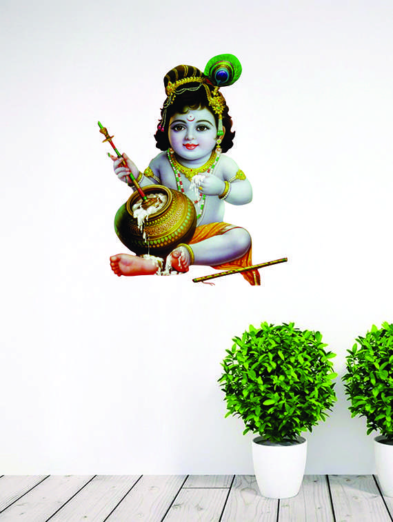 bal krishna wall sticker for living room - 16576363 -  Standard Image - 1