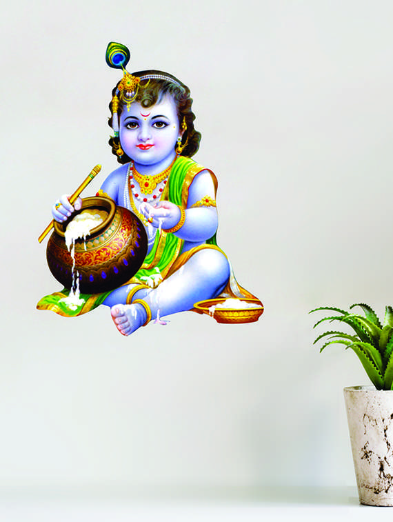 bal krishna wall sticker for living room - 16576364 - Standard Image - 1