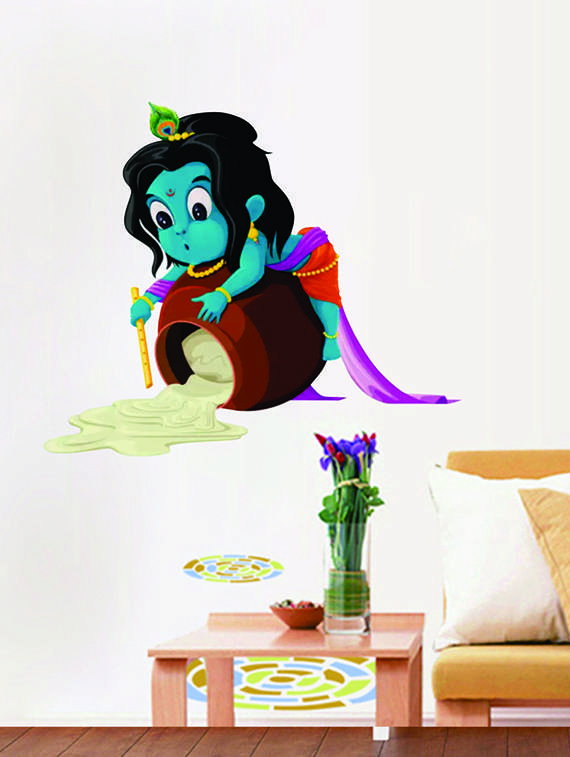  bal krishna wall sticker for living room - 16576366 -  Standard Image - 1