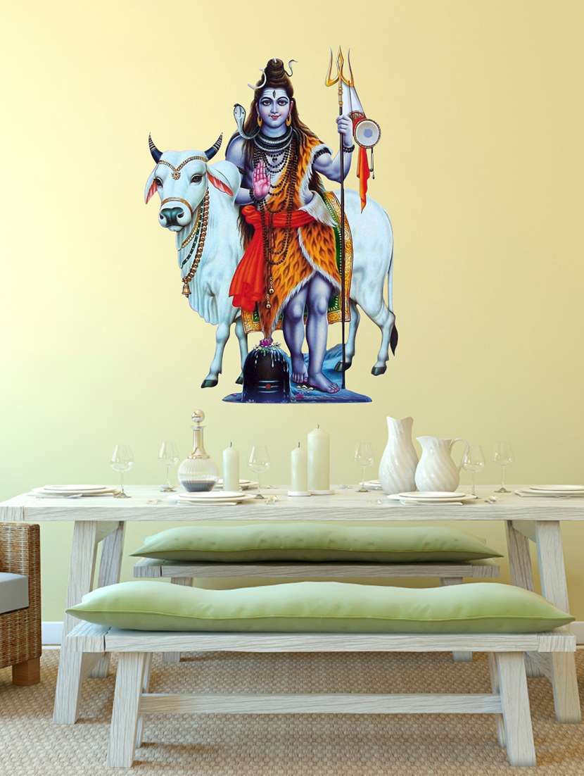 shiv ji wall sticker for living room  - 16576401 -  Standard Image - 1