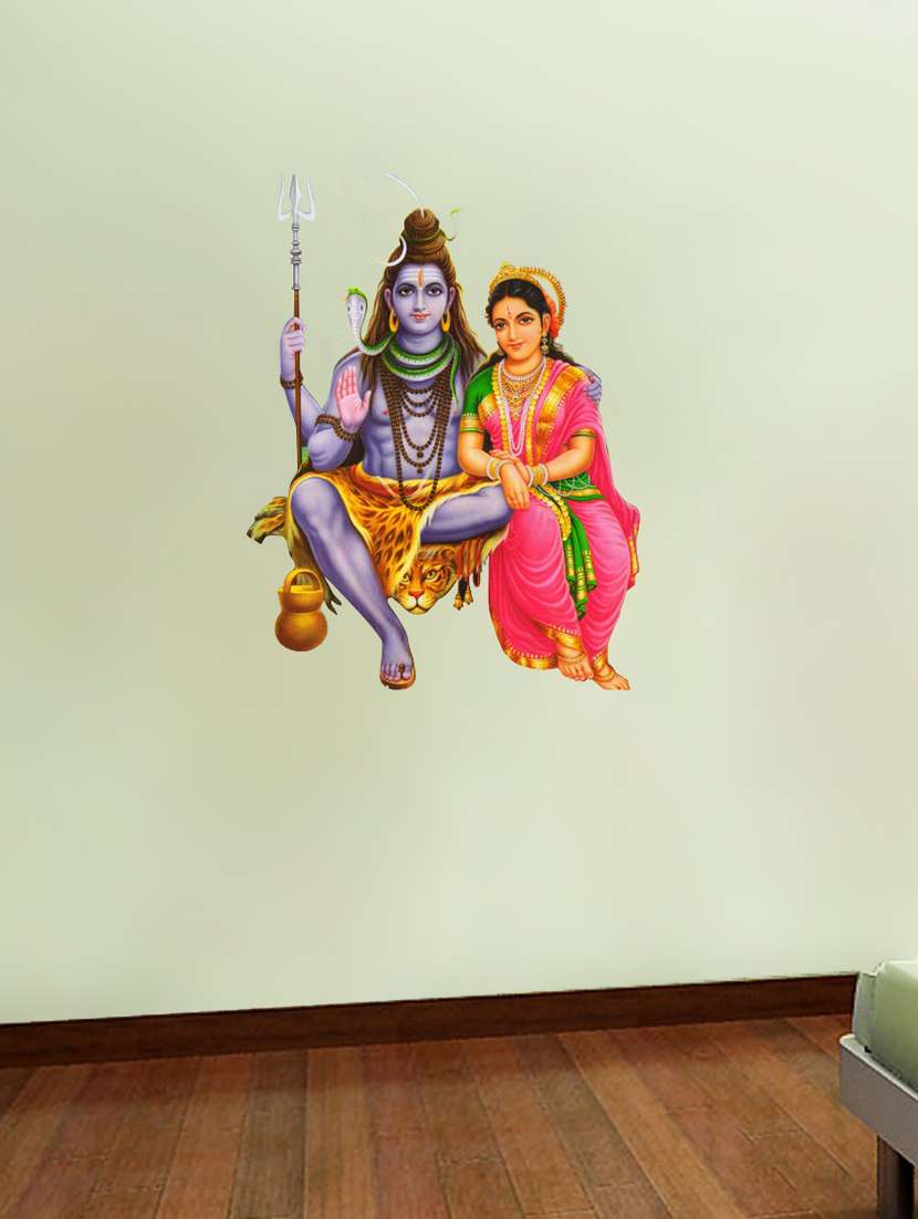 shiv parvati wall sticker & decal - 16576407 - Standard Image - 1
