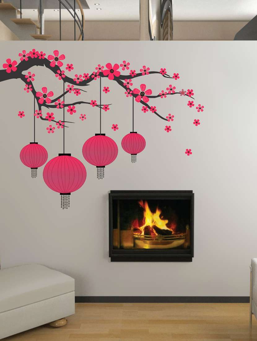   tree with lantern wall sticker & decal 