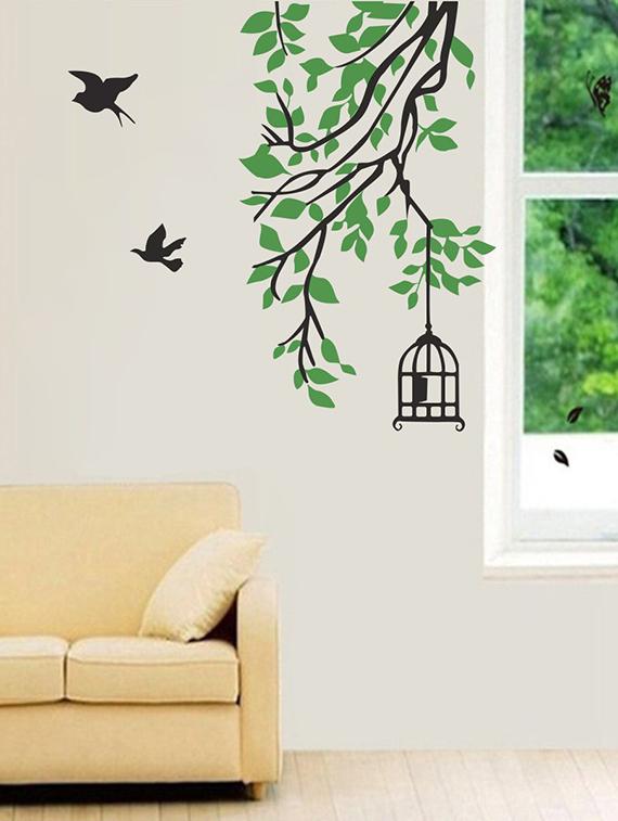 greenery and birds wall sticker & decal - 16576453 - Zoom Image - 0