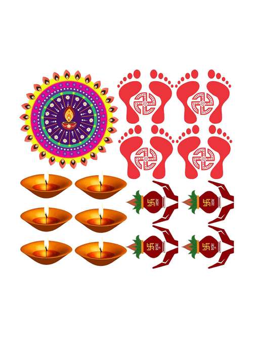  happy diwali combo wall sticker & decal  