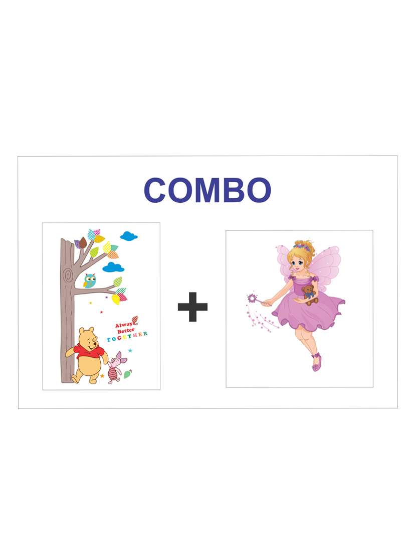  tree bear  & magic girls combo wall sticker & decal