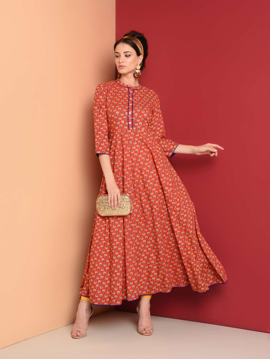 floral a-line kurta