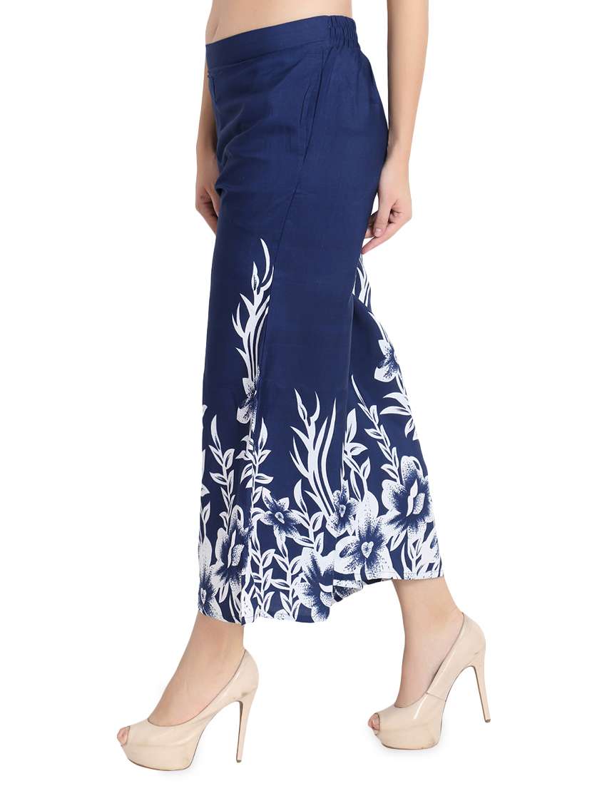 high rise pocket detail palazzo - 16578690 -  Standard Image - 1