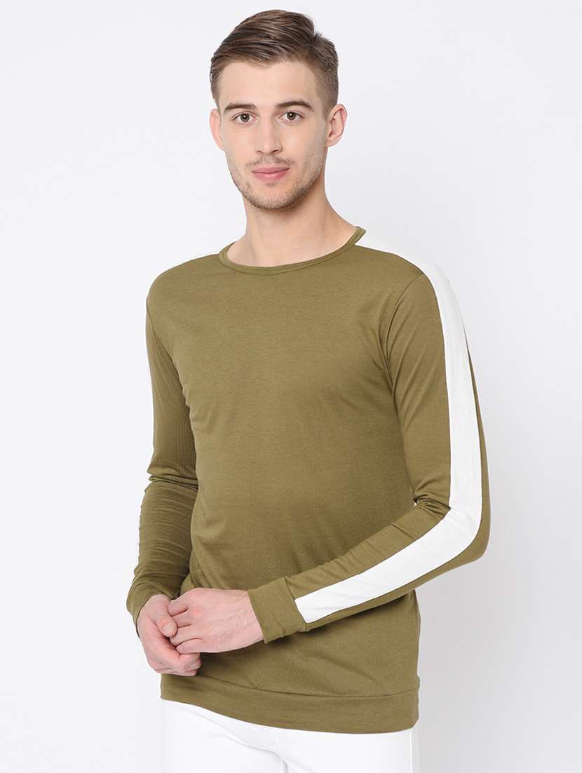 olive green taped sweatshirt