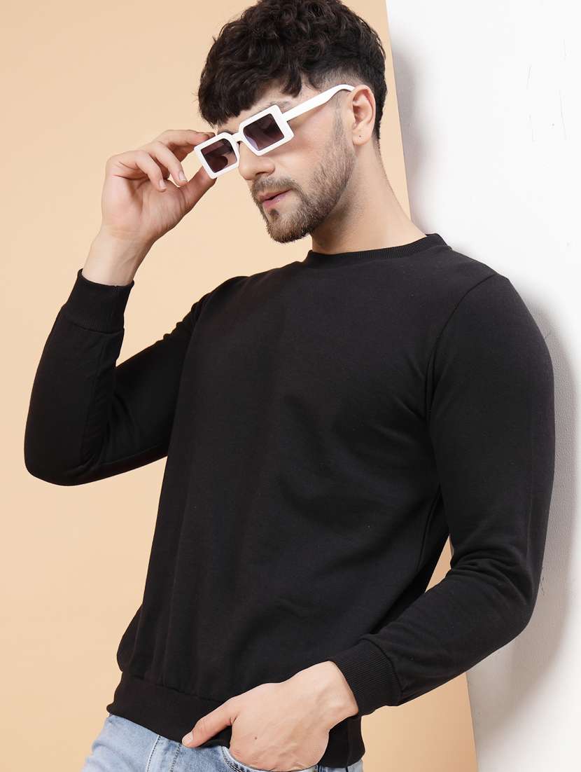 men round neck solid sweatshirt - 16579636 -  Standard Image - 1