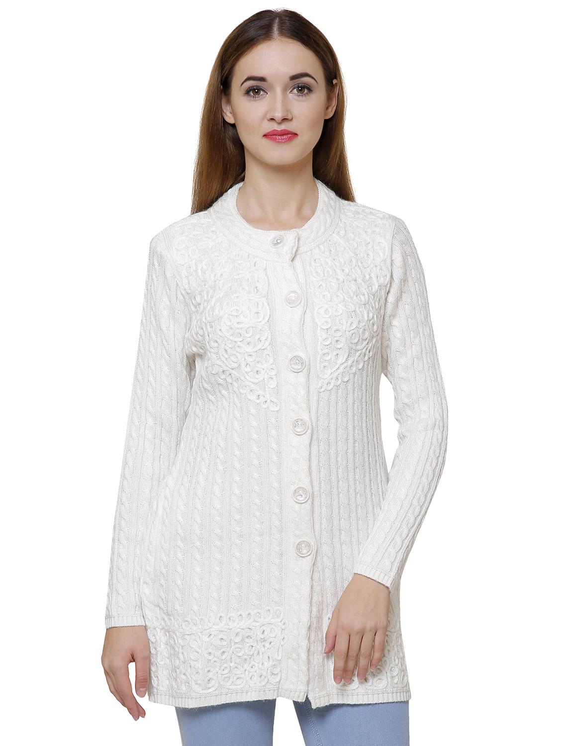 mandarin neck woven cardigan - 16581378 -  Zoom Image - 0