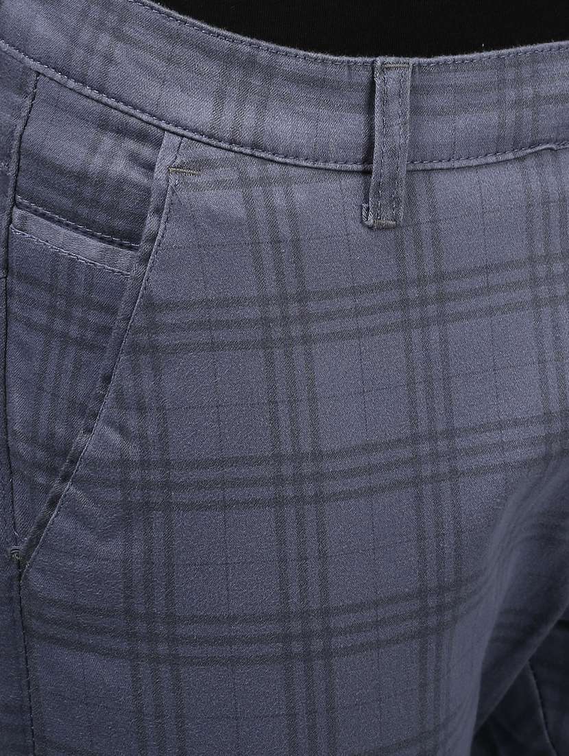 blue checkered chinos - 16584170 -  Standard Image - 4