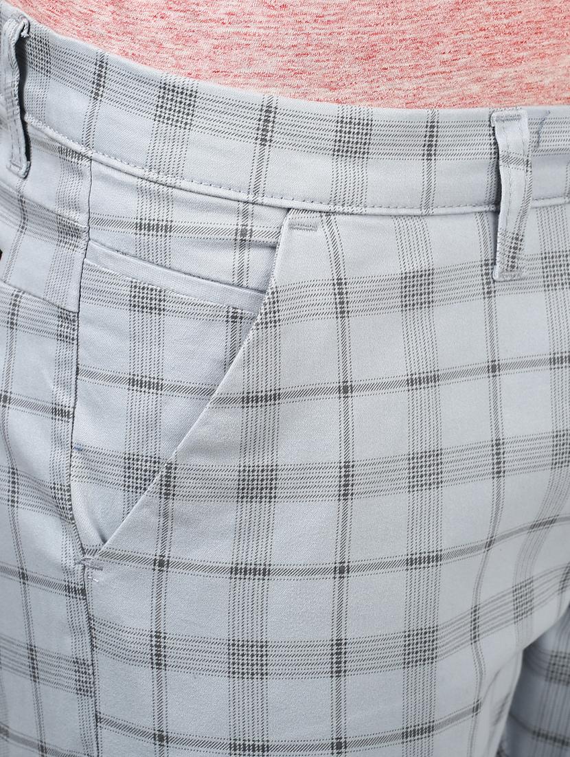 light blue checkered chinos - 16584178 - Standard Image - 4