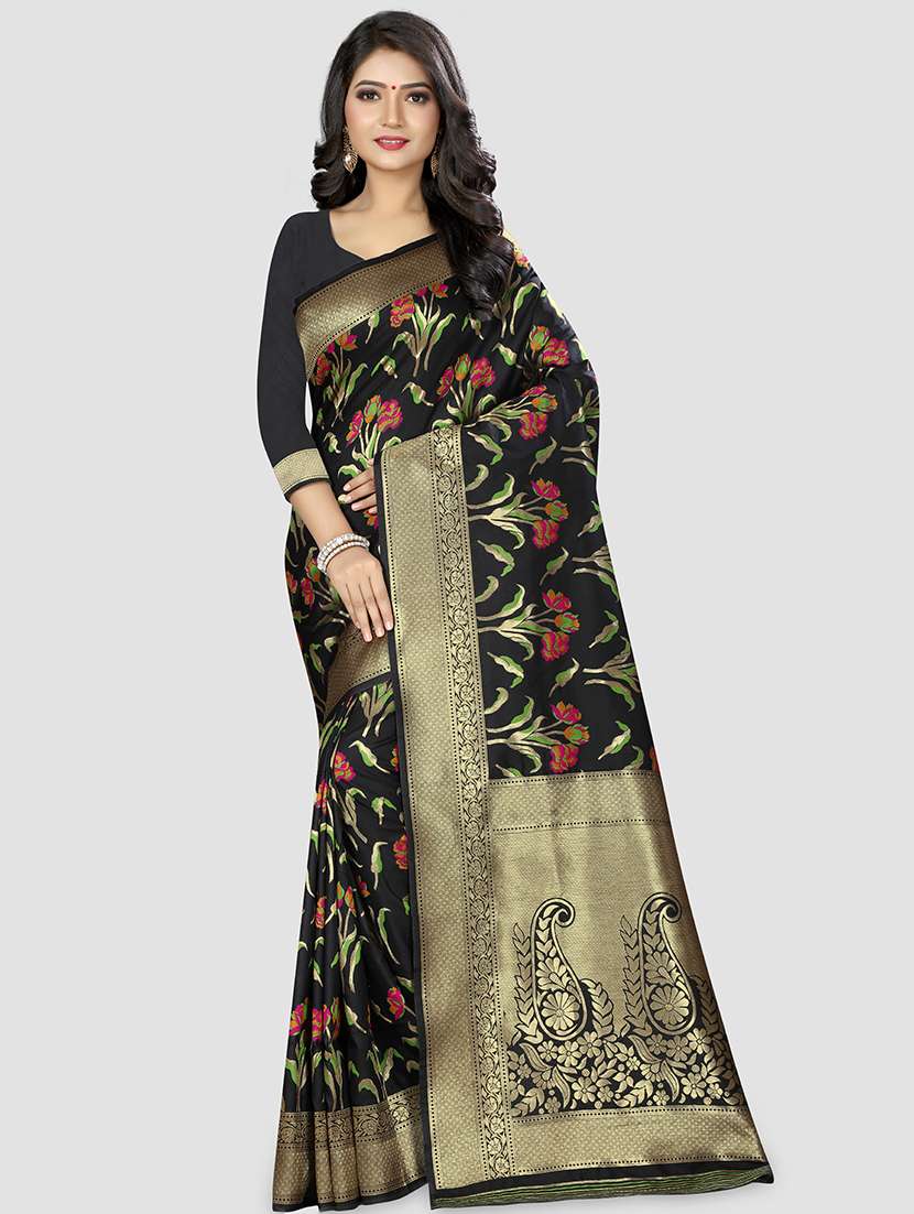 floral kanjivaram saree with blouse