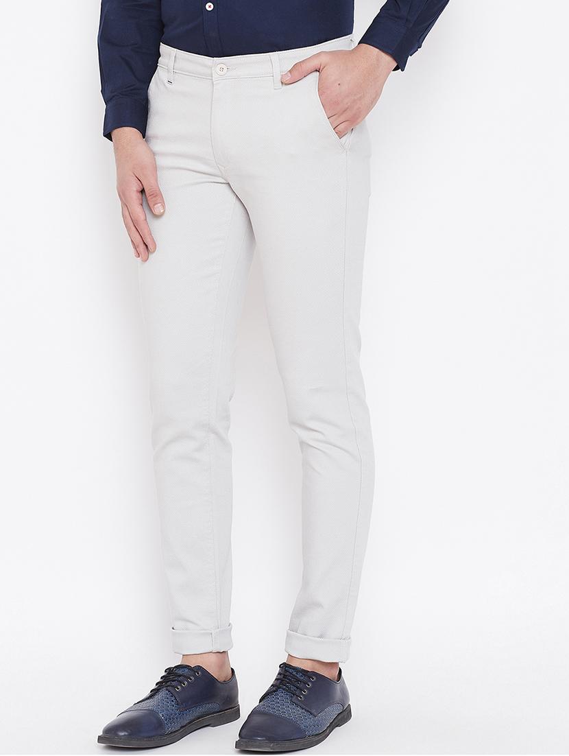 light grey textured chinos - 16584785 - Standard Image - 1