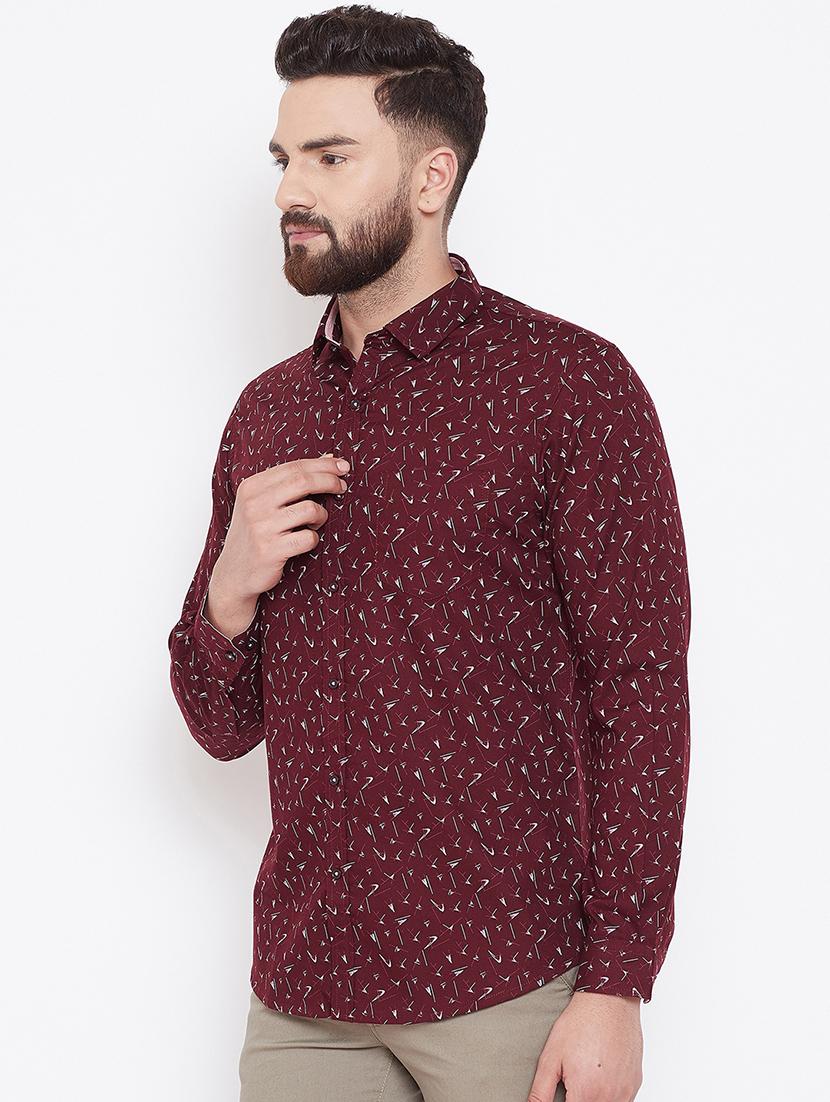 red printed casual shirt - 16584798 - Standard Image - 1