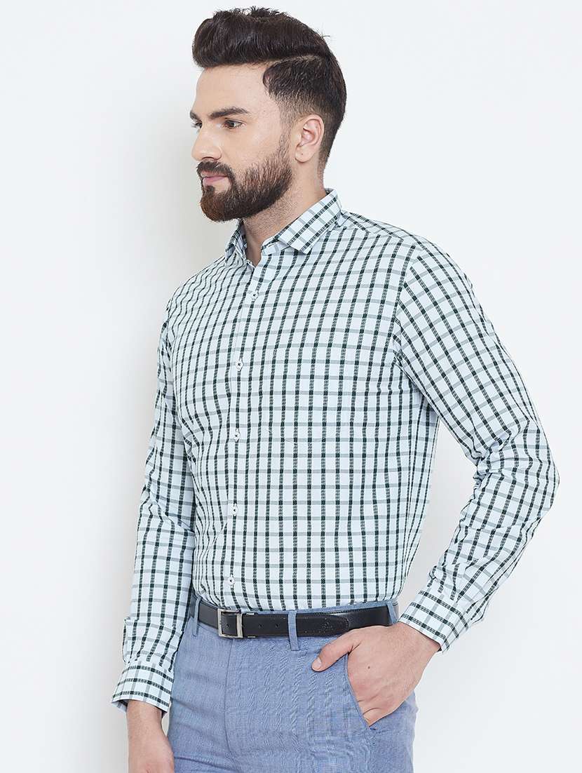 green checkered formal shirt - 16584817 - Standard Image - 1