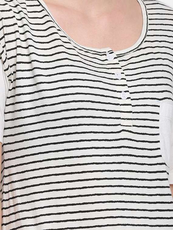 drop shoulder striped shift dress - 16584931 -  Standard Image - 4