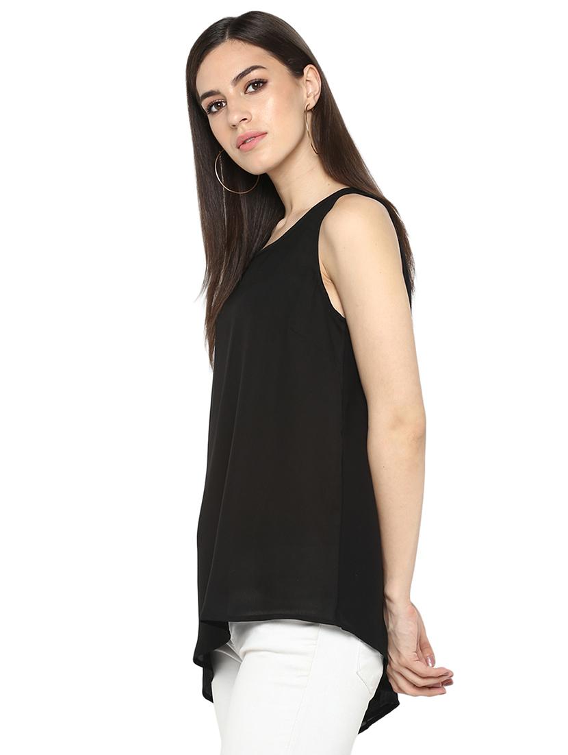 women's asymmetric round neck top - 16585337 - Standard Image - 1