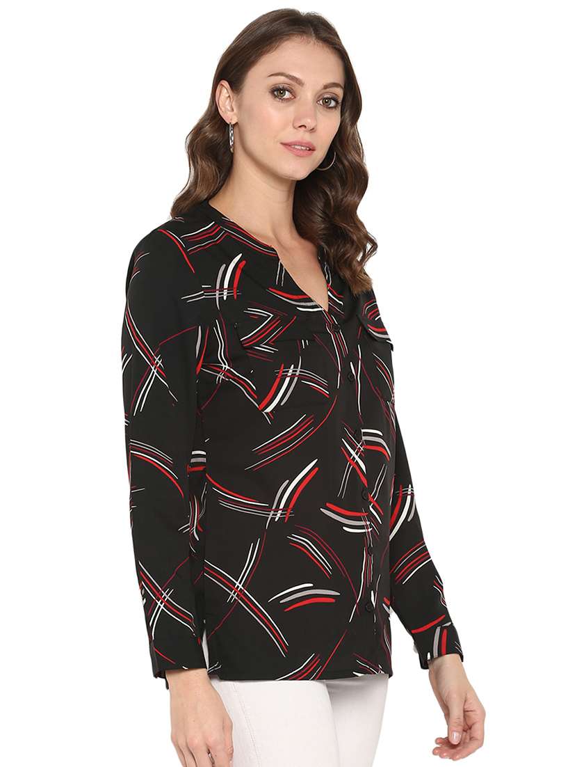 mandarin neck long sleeved shirt - 16585344 -  Standard Image - 1