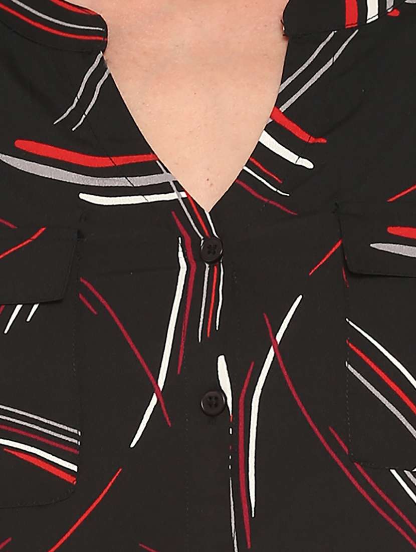 mandarin neck long sleeved shirt - 16585344 - Standard Image - 4