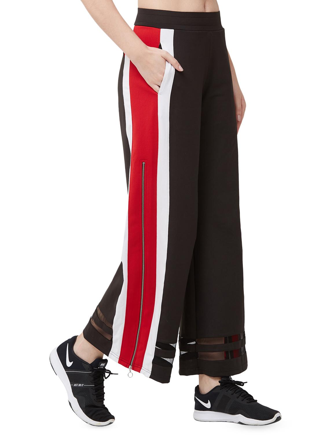 color block wide leg trouser  - 16585391 -  Standard Image - 1