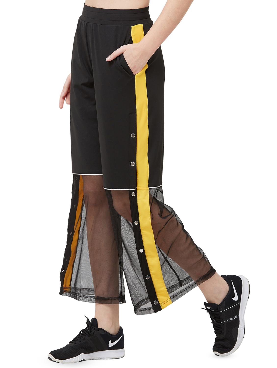 color block sheer panel trouser  - 16585393 -  Standard Image - 1