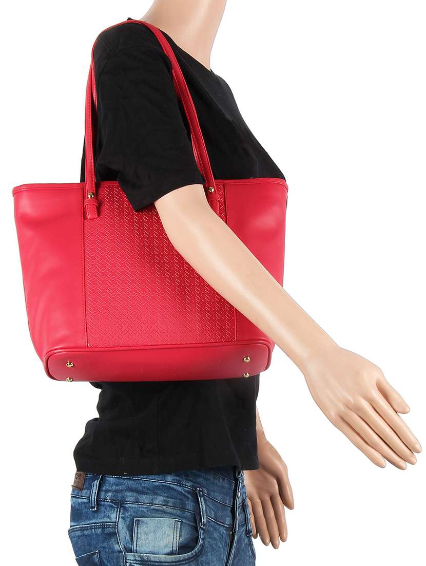 pink leatherette (pu) handbag - 16585731 -  Standard Image - 4