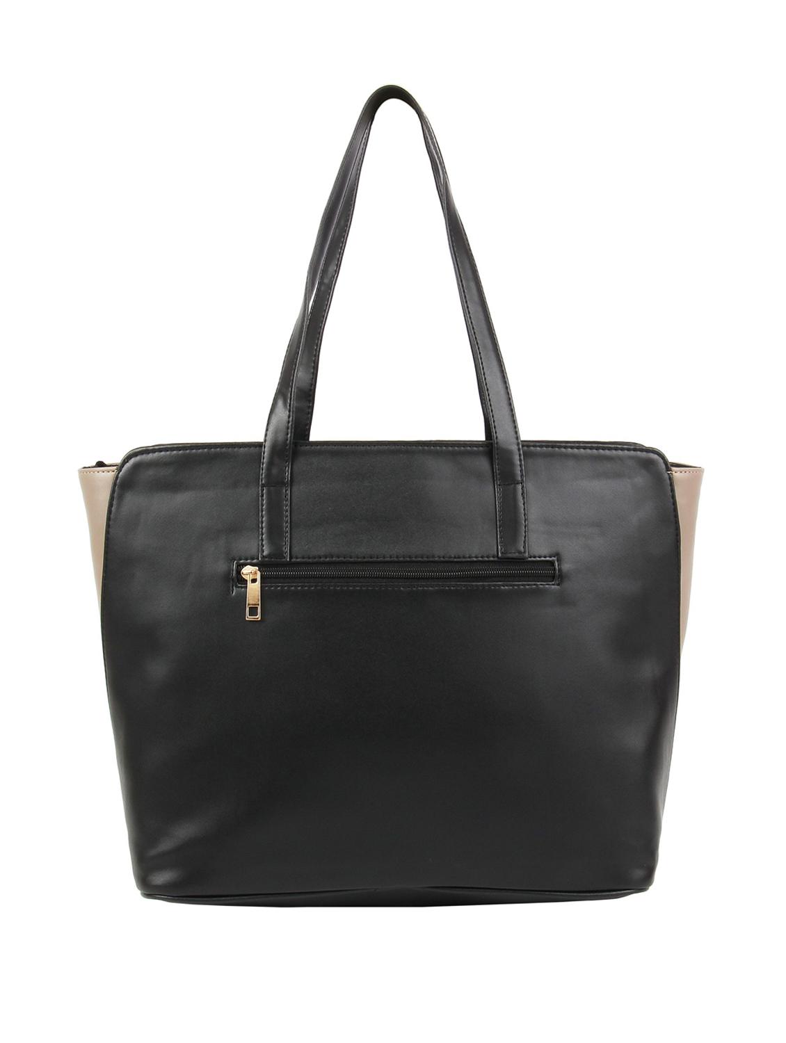 black leatherette (pu) handbag - 16585739 - Standard Image - 1
