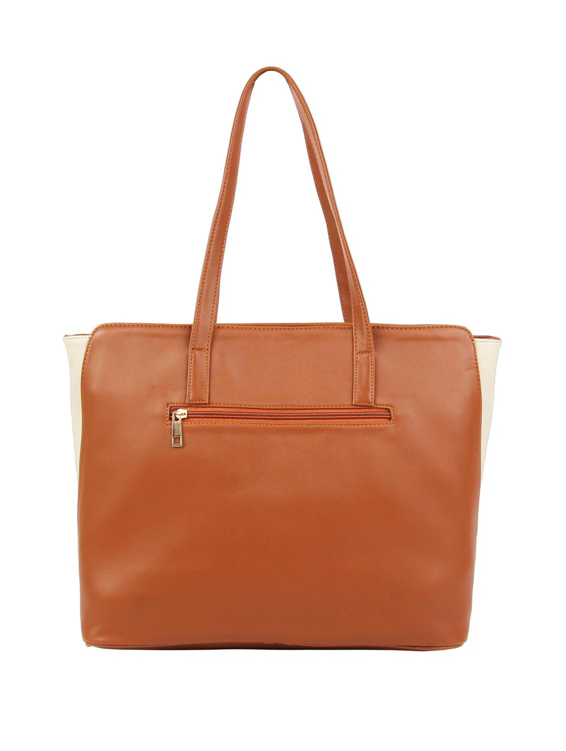 tan leatherette (pu) handbag - 16585740 - Standard Image - 1