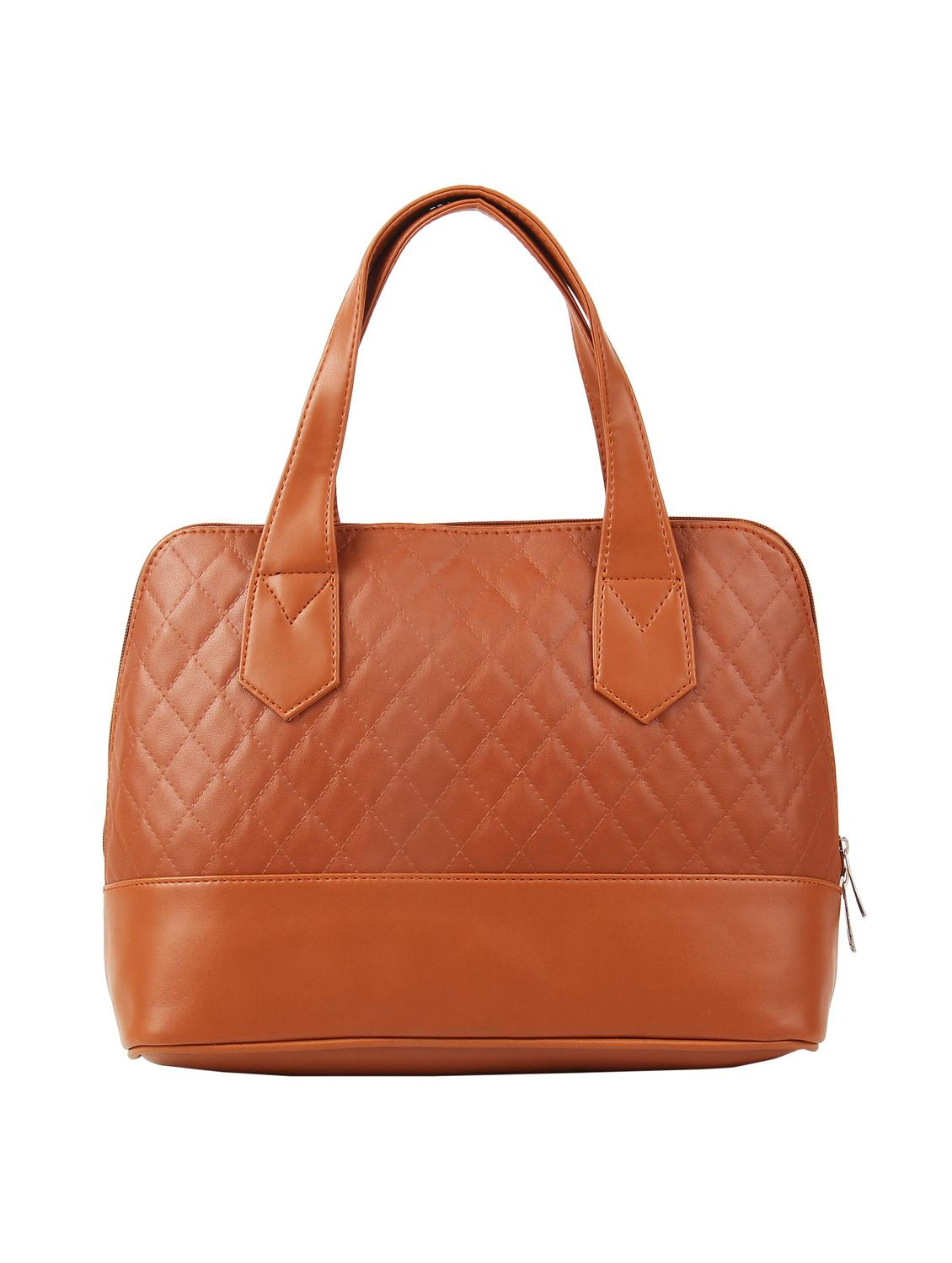 tan leatherette (pu) handbag - 16585743 -  Standard Image - 1