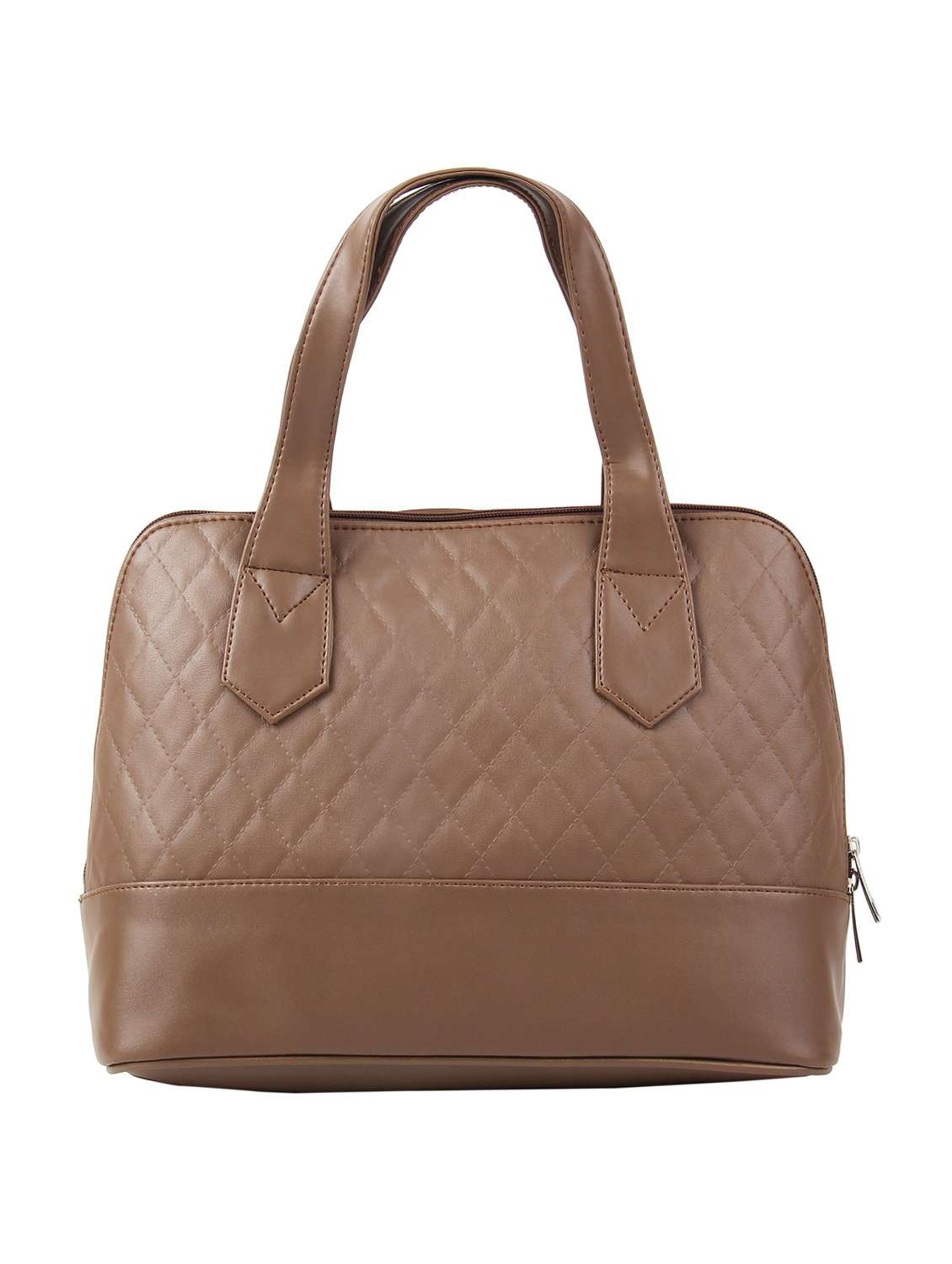 brown leatherette (pu) regular handbag - 16585745 -  Standard Image - 1