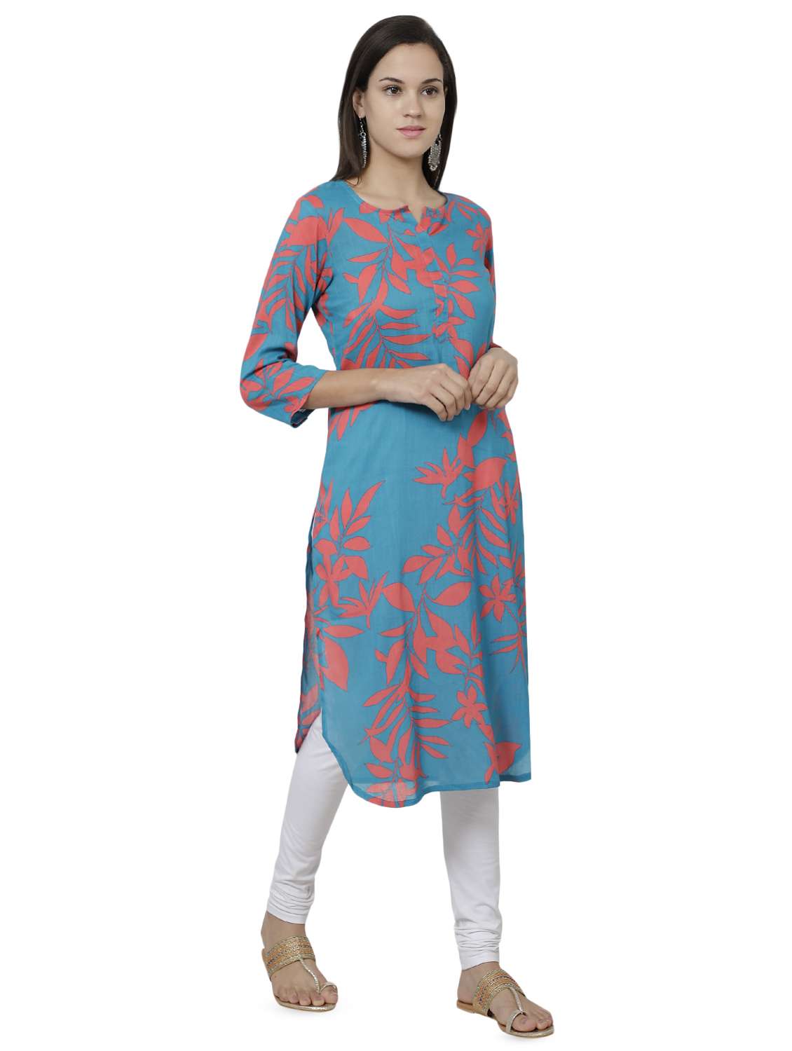 women's straight kurta - 16586310 - Standard Image - 1