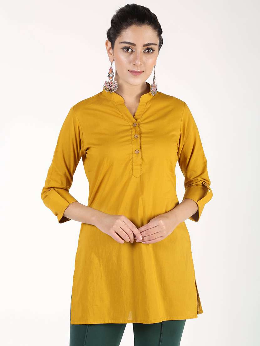 solid straight kurti