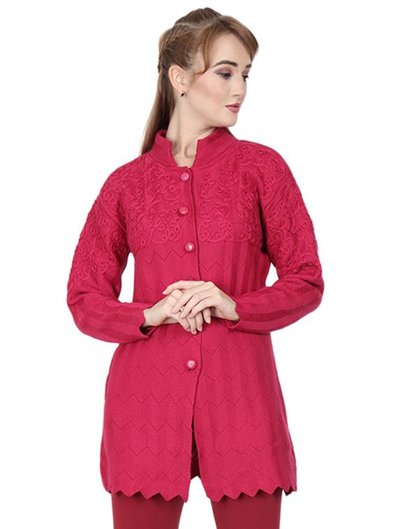 mandarin neck long sleeved cardigan - 16589097 - Zoom Image - 0