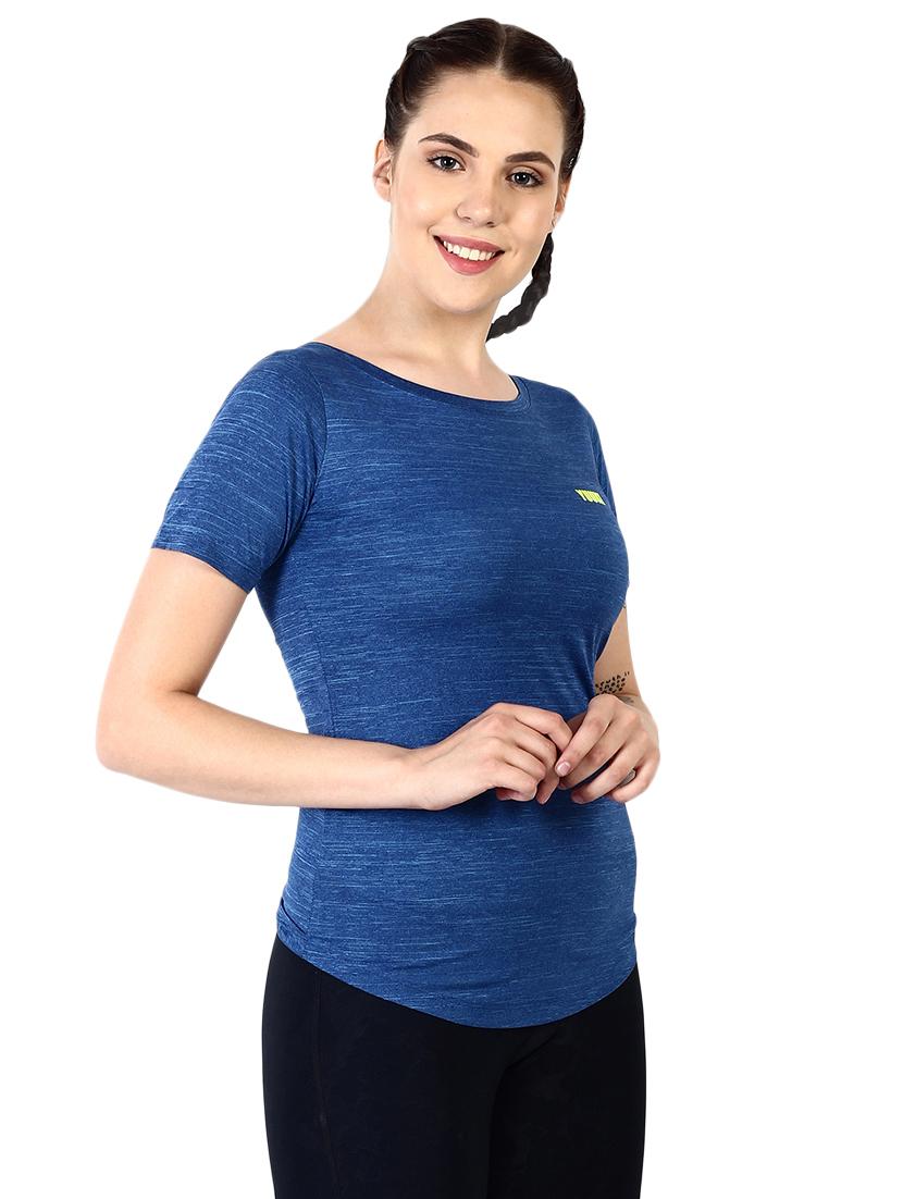round neck curved hem tee - 16591244 - Standard Image - 1