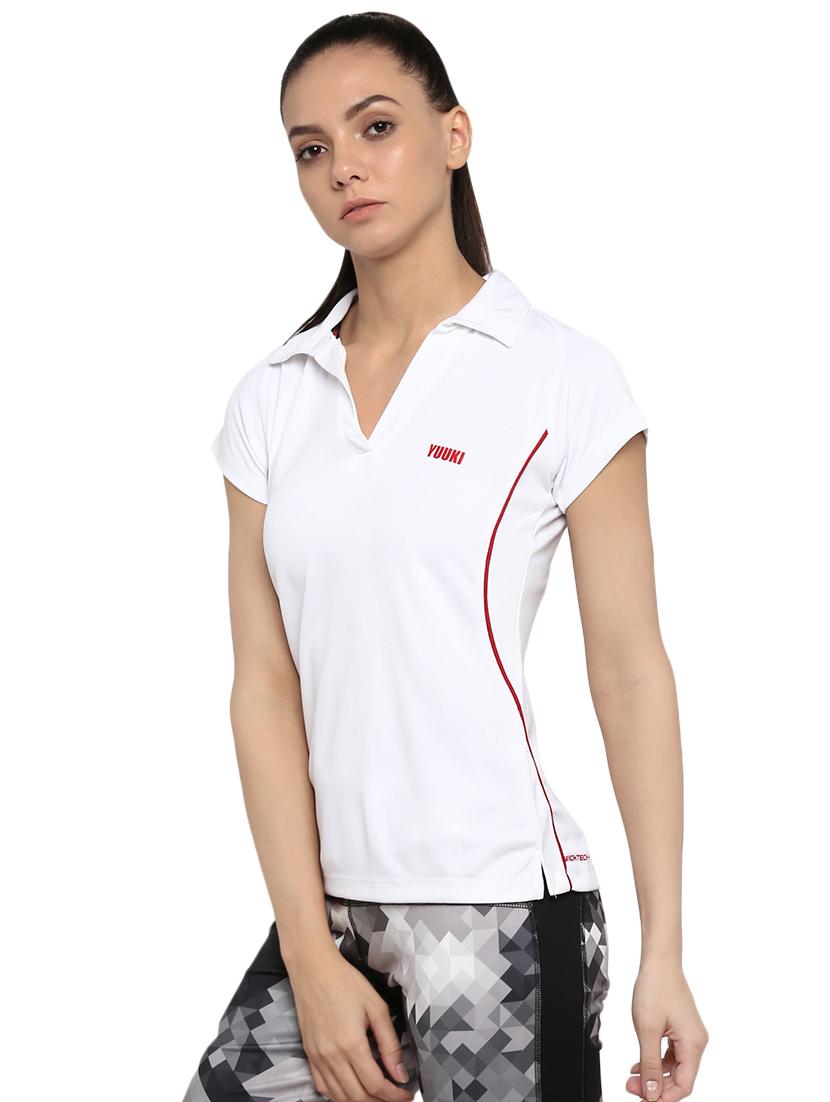 women's plain polo neck t-shirt - 16591246 - Standard Image - 1