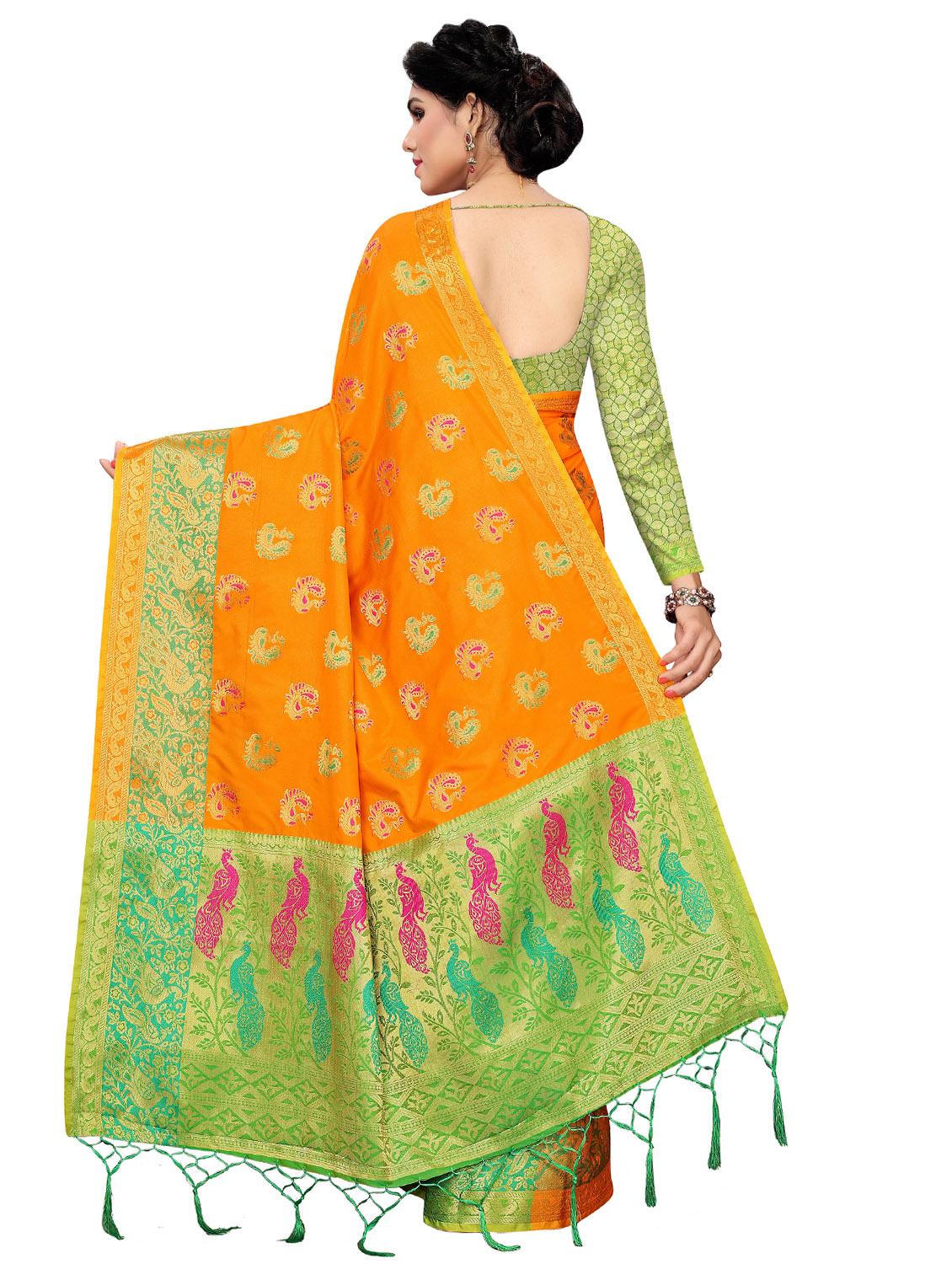 women's banarasi saree - 16592169 - Standard Image - 1