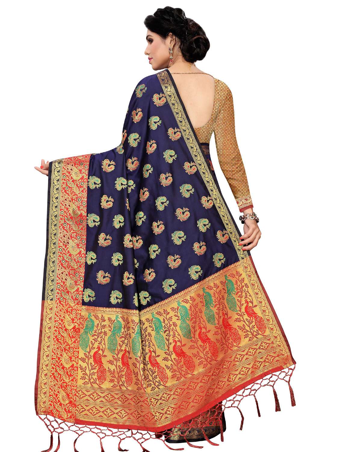 women's banarasi saree with blouse - 16592174 -  Standard Image - 1