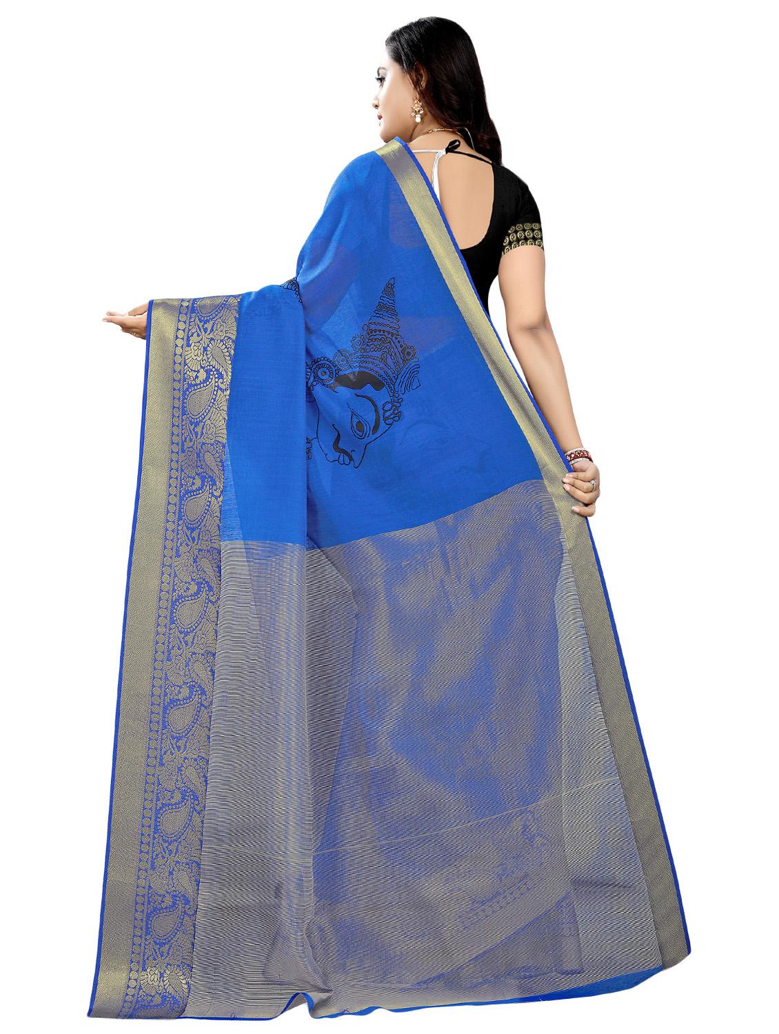 paisley printed saree with blouse - 16592199 -  Standard Image - 1