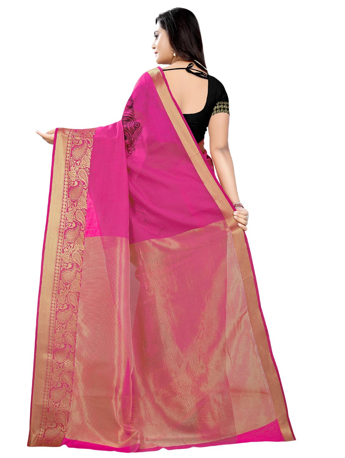 paisley printed saree with blouse - 16592202 - Standard Image - 1