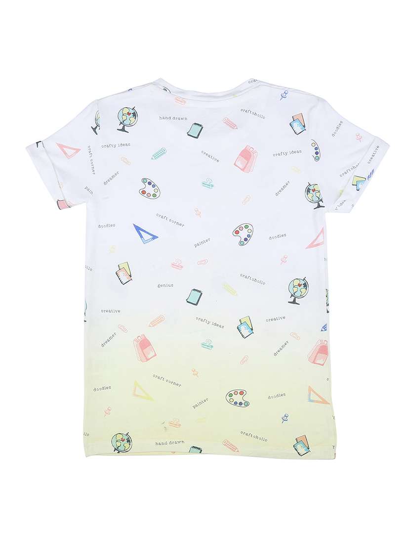 round neck quirky print top - 16592841 -  Standard Image - 1