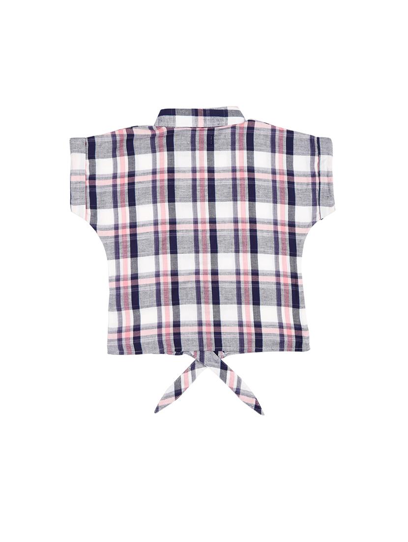 knotted hem plaid shirt - 16592846 -  Standard Image - 1