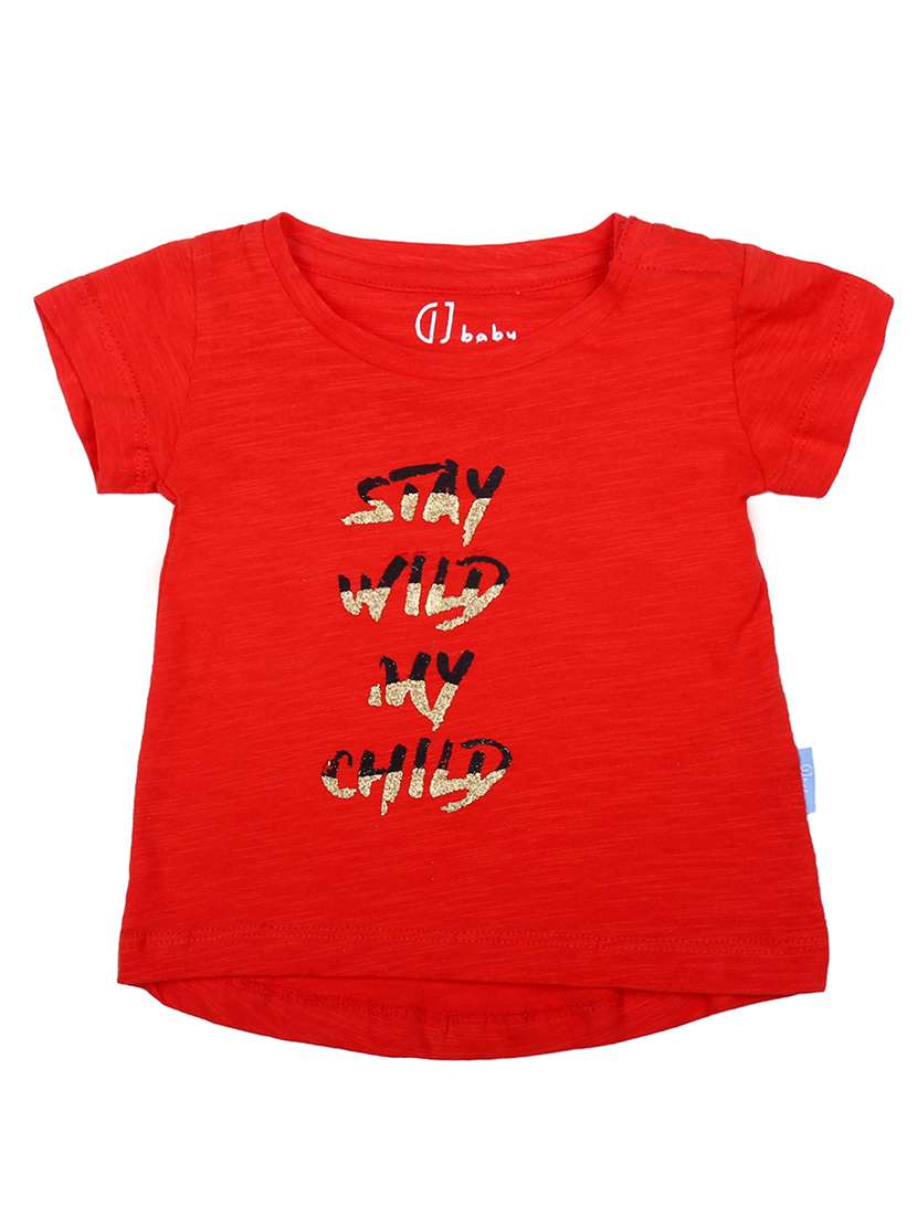 crew neck printed top