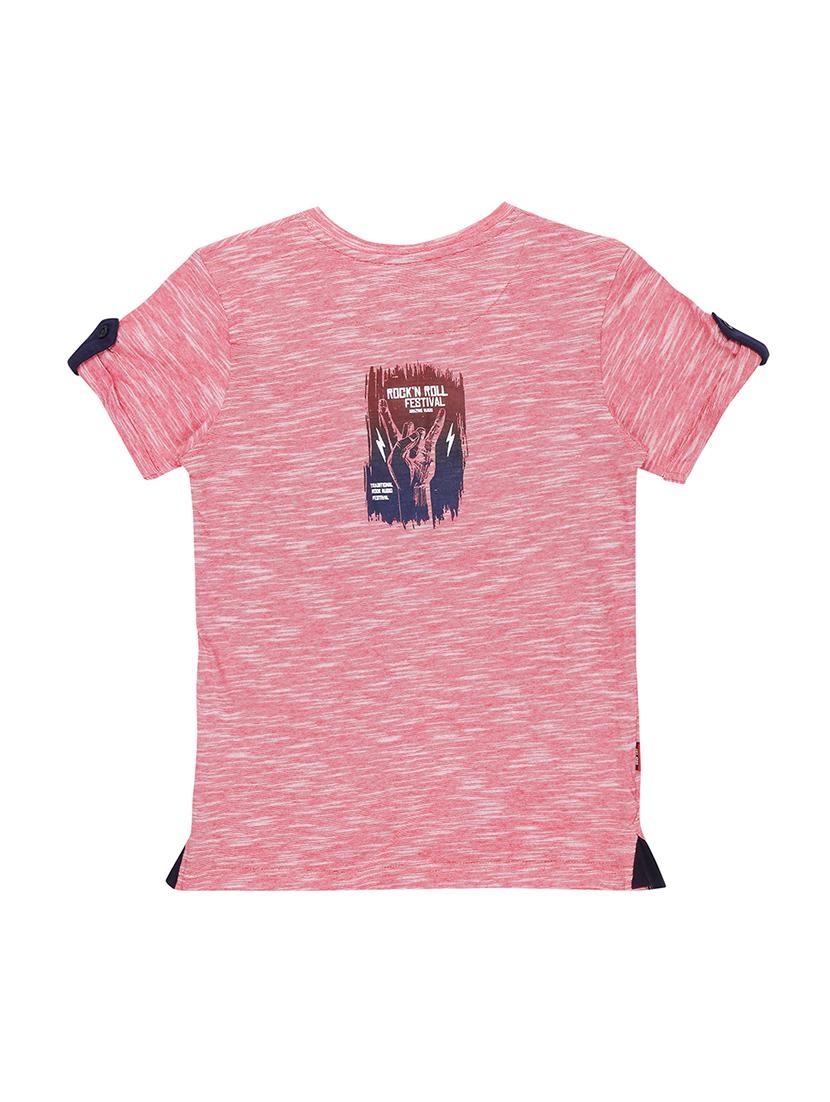 turn up sleeved solid t-shirt - 16593549 - Standard Image - 1
