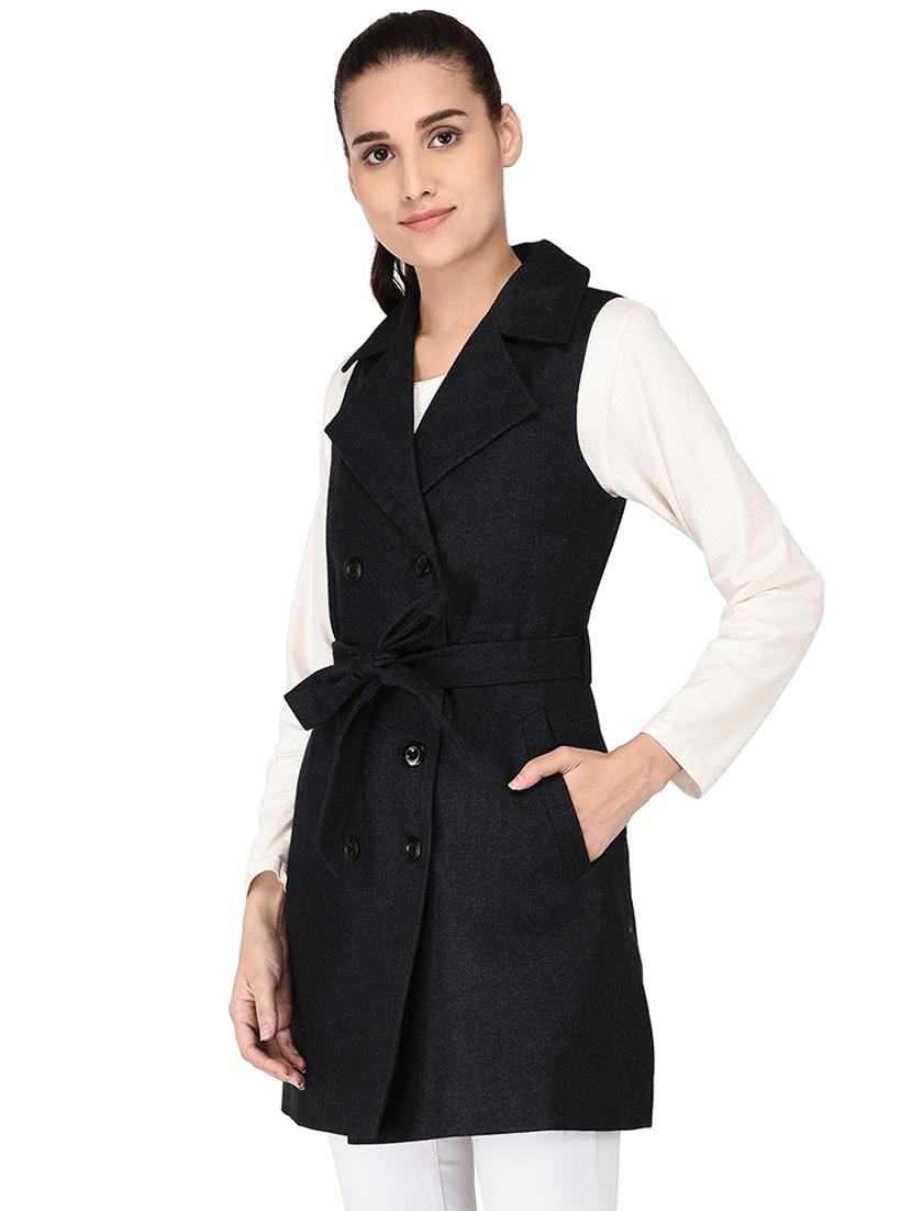 lapel neck double breasted coat - 16596003 - Standard Image - 1