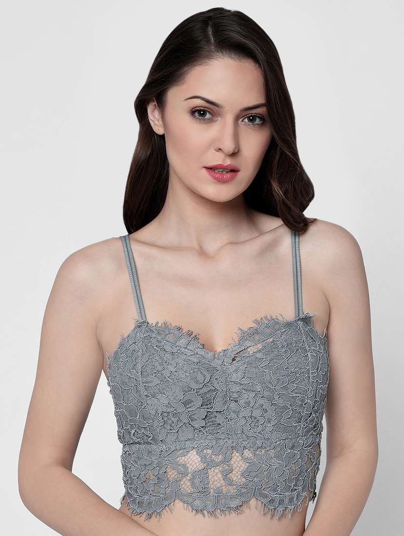 eyelash floral lace bralette