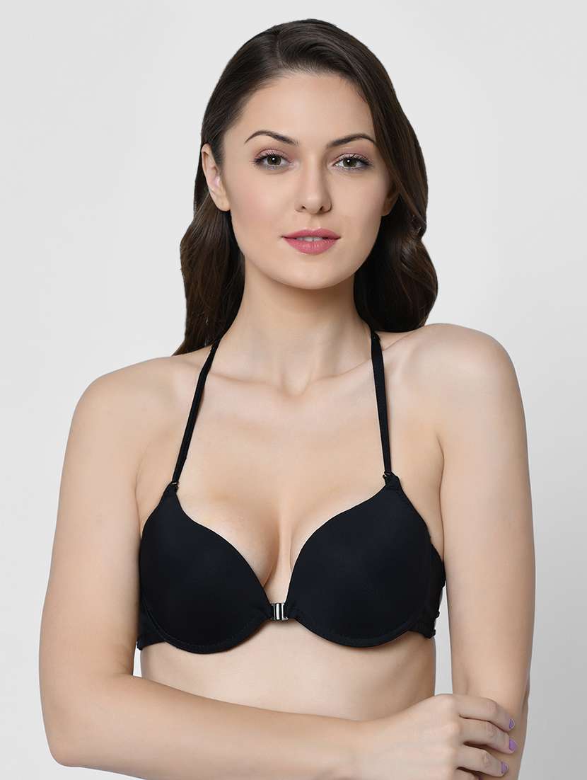 styled back embellished push up bra