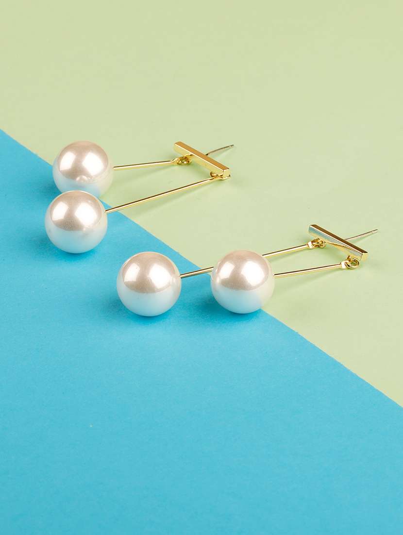 gold metal drop earring